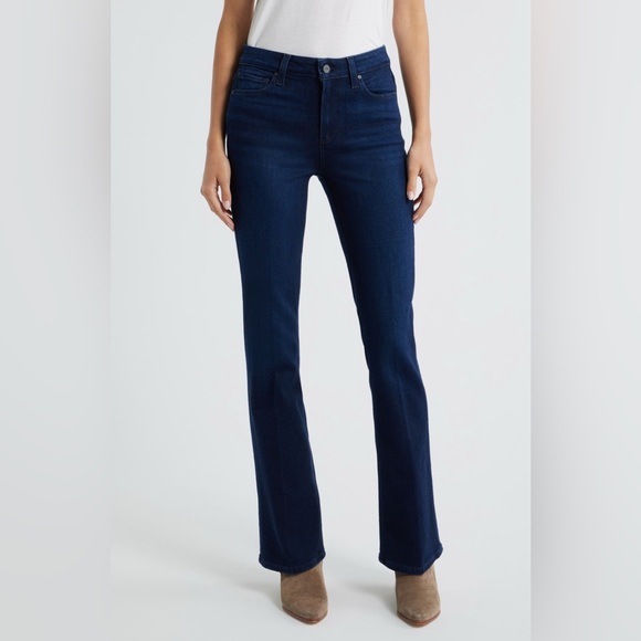 PAIGE Manhattan High-Rise Bootcut Denim Jeans, Sz 25 - Picture 4 of 11